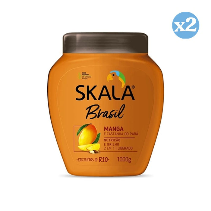 Pack 2x - Crème après-shampoing Manga et Noix pour 1000ml - Skala - 1