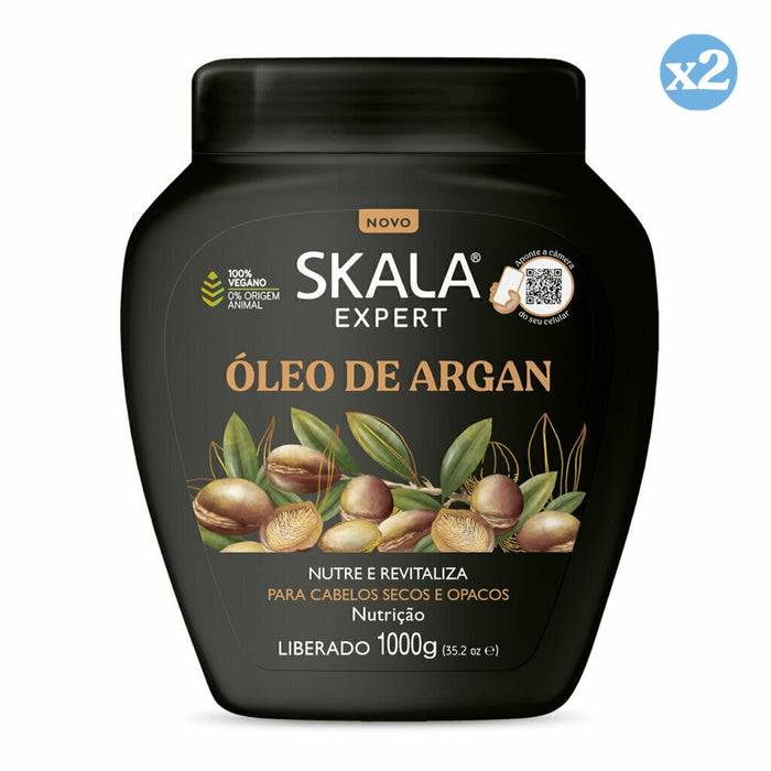 Pack 2x - Crème Revitalisante à l'Huile d'Argan 1000Ml - Skala - 1