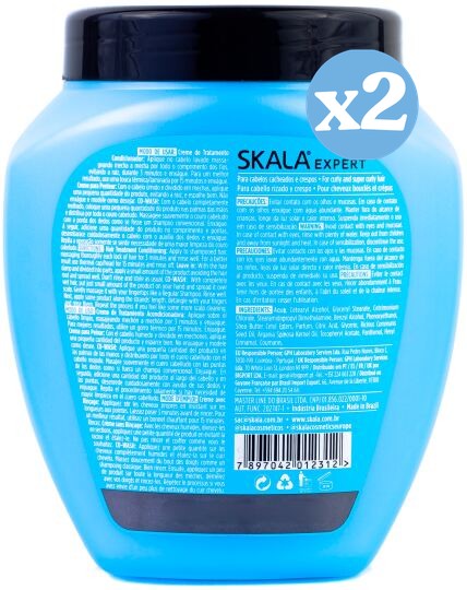 Pack 2x - Crème Conditionnante Mais Boucles 1000Ml - Skala - 2