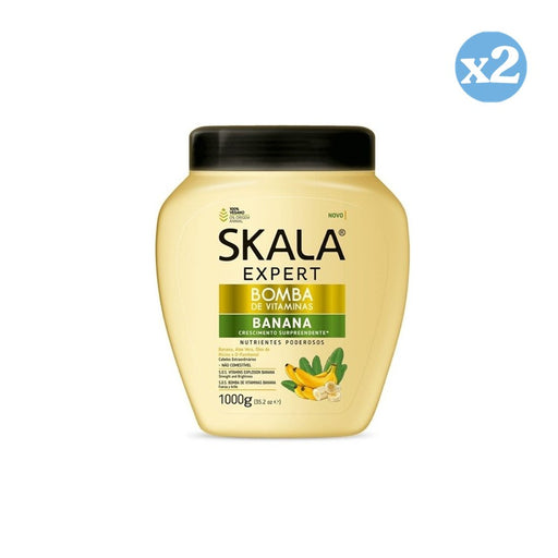 Pack 2x - Crème Revitalisante Vitamine Bomb Banana 1000Ml - Skala - 1