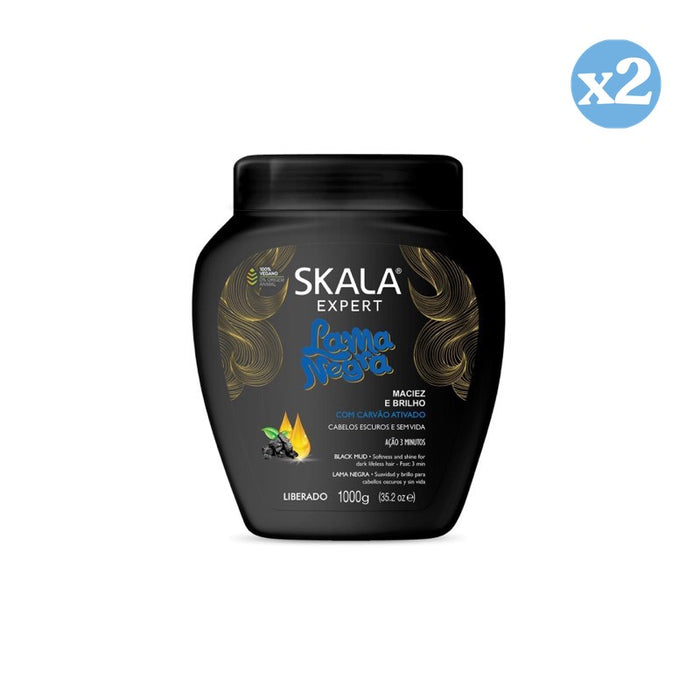 Pack 2x - Crème Revitalisante Boue Noire 1000 ml - Skala - 1