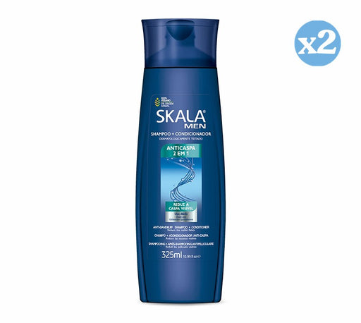 Pack 2x - Shampooing + Après-shampooing Anti-pelliculaire Men 325ml - Skala - 1