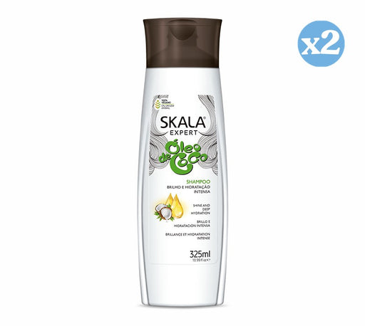 Pack 2x - Shampoing Brillance et Hydratation Intense à l'Huile de Coco 325ml - Skala - 1