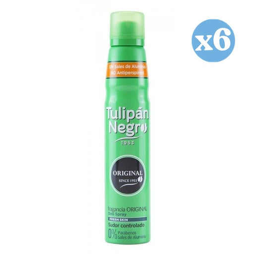 Pack 6x - Vaporisateur de déodorant TULIPAN NEGRO ORIGINAL 200 ml - Tulipan Negro - 1