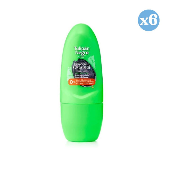 Lot de 6 - Déodorant roll-on TULIPAN NEGRO ORIGINAL 50 ml - Tulipan Negro - 1