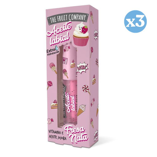 Pack 3x - Huile à Lèvres Fraise - Crème - The Fruit Company - 1