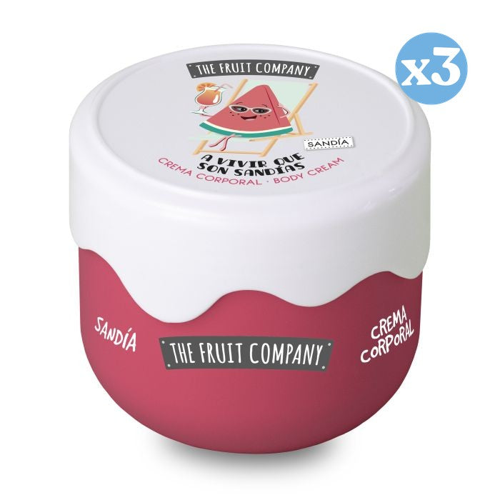 Pack 3x - Crème Corporelle à la Pastèque Effet Soie 200 gr - The Fruit Company - 1