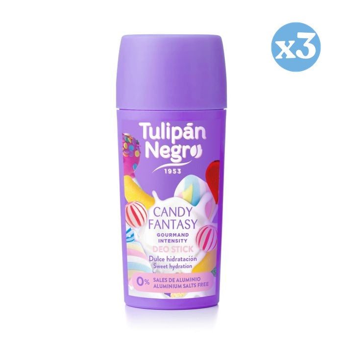 Pack 3x - Déodorant Stick Gourmand Candy Fantasy 60 ml - Tulipan Negro - 1