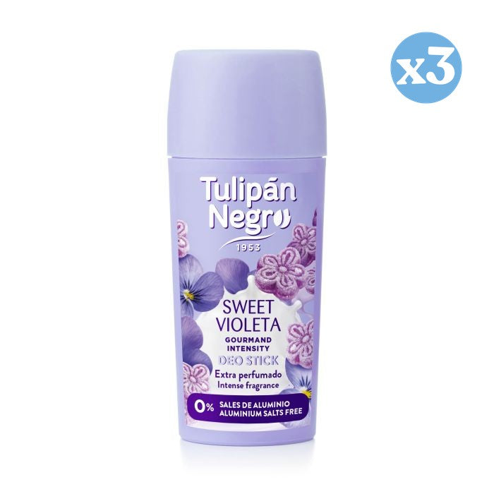 Pack 3x - Déodorant Stick Gourmand Violet 60 ml - Tulipan Negro - 1