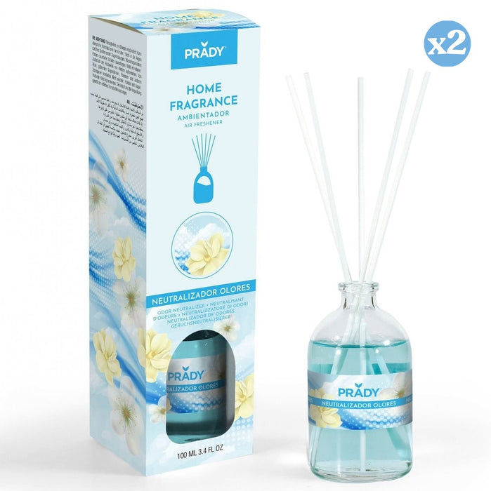 Pack 2x - MIKADO PURIFICATEUR D'ODEURS 100ML - Prady - 1