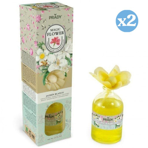 Pack 2x - MAGIC FLOWER DÉSODORISANT JASMIN BLANC 100ML PRADY - Prady - 1