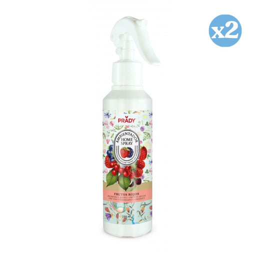 Pack 2x - SPRAY D'AMBIANCE AUX FRUITS ROUGES 220ML - Prady - 1