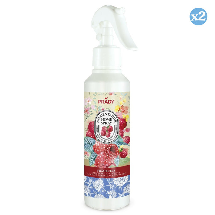 Lot de 2 - SPRAY D'AMBIANCE FRAMBOISE 220ML - Prady - 1