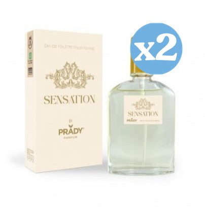 Pack 2x - Eau de Toilette "Sensation" - Femme - 85ml - Prady - Prady - 1