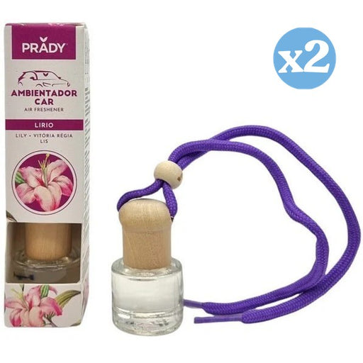 Pack 2x - DÉSODORISANT DE VOITURE LILY PRADY 6ML - Prady - 1