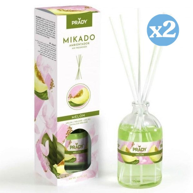Pack 2x - PARFUM D'AMBIANCE MIKADO MELON 100ML - Prady - 1