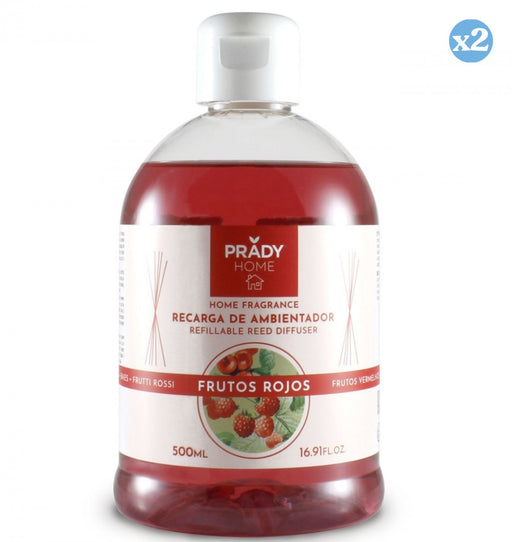 Pack 2x - Recharge Déodorant d'Ambiance Mikado Baies Rouges - 500ml - Prady - Prady - 1