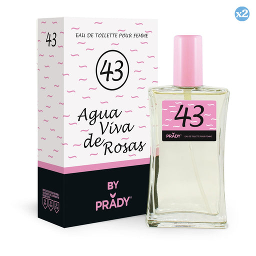 Pack 2x - PARFUM EAUX VIVES DE ROSES FEMME - Prady - 1