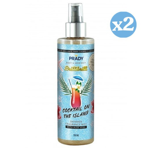 Pack 2x - BRUME SCINTILLANTE POUR LE CORPS ET LES CHEVEUX COCKTAIL SUR L'ÎLE PRADY 250ML - Prady - 1
