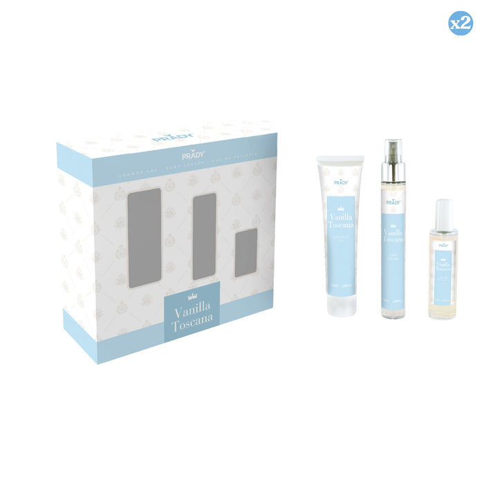 Pack 2x - Ensemble Vanilla Toscana : Eau de Toilette, Body Splash et Lotion pour le corps - 225ml - Prady - Prady - 1