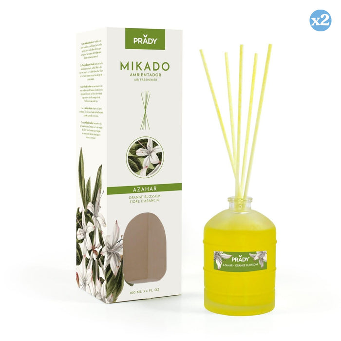 Lot de 2 - MIKADO FLEUR D'ORANGER 100 ML - Prady - 1