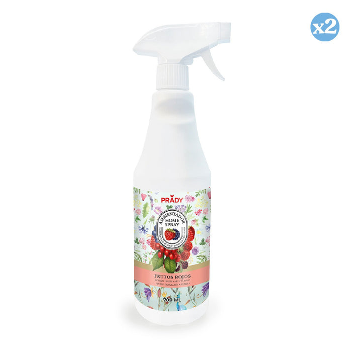 Lot de 2 - SPRAY D'AMBIANCE AUX FRUITS ROUGES 700 ML - Prady - 1