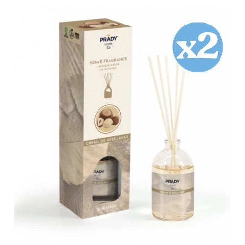 Pack 2x - Diffuseur d'ambiance MIKADO CRÈME NOISETTE 100ML - Prady - 1