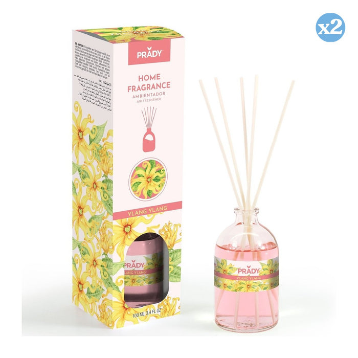 Pack 2x - MIKADO ASSAINISSEUR D'AIR YLANG - YLANG 100ML - Prady - 1