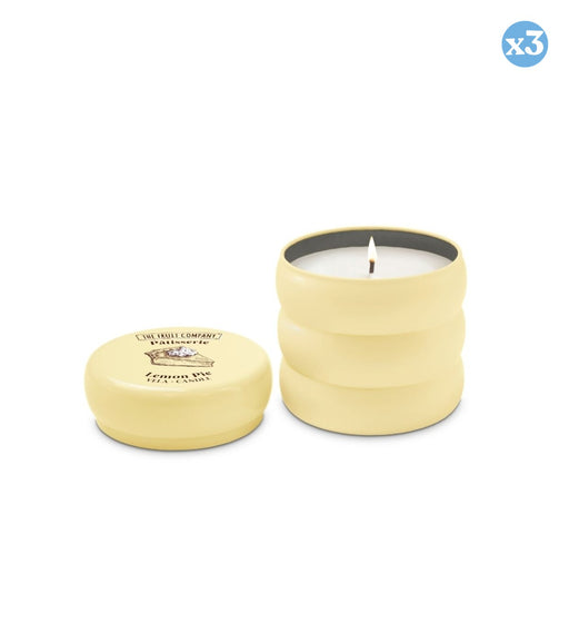 Pack 3x - BOUGIE EN BOÎTE LEMON PIE PATISSERIE 150 G - The Fruit Company - 1