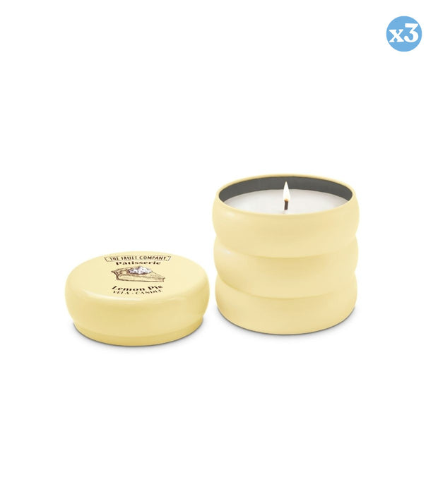 Pack 3x - BOUGIE EN BOÎTE LEMON PIE PATISSERIE 150 G - The Fruit Company - 1