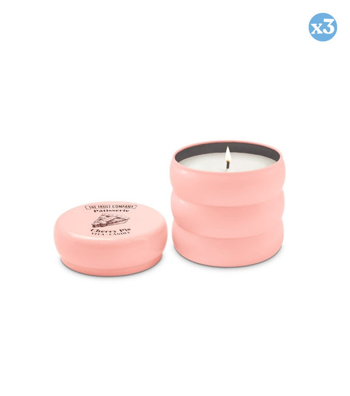 Pack 3x - BOUGIE EN BOÎTE CERISE TART 150 G - The Fruit Company - 1