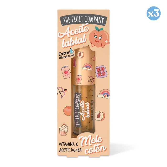 Pack 3x - HUILE À LÈVRES PÊCHE 3,6 G - THE FRUIT COMPANY - The Fruit Company - 1