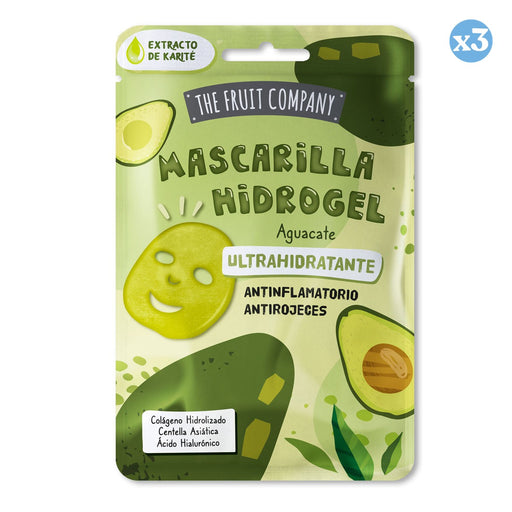 Pack 3x - Masque Visage Hydrogel Avocat Ultra-Hydratant 31g - The Fruit Company - 1