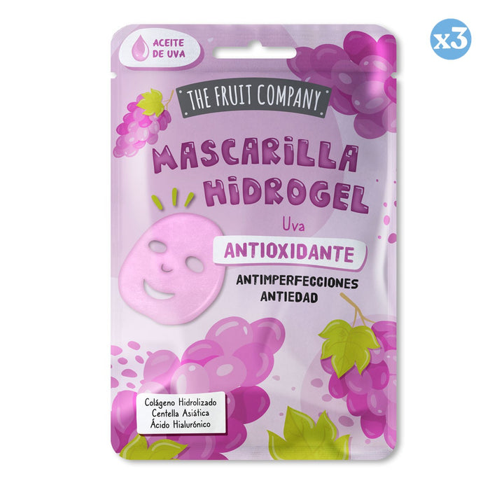 Pack 3x - Masque Facial Hydrogel Raisin Antioxydant 31g - The Fruit Company - 1