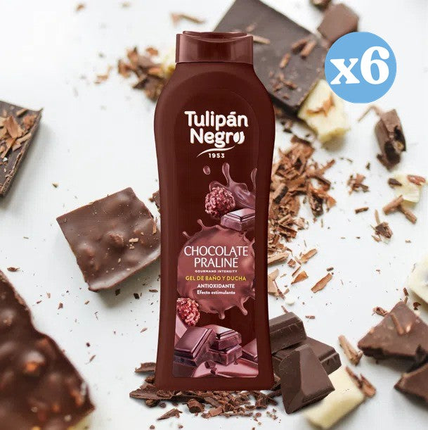 Pack 6x - Gel douche Tulipán Negro Chocolat Praliné 650 ml - Tulipan Negro - 2