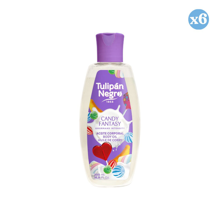 Pack 6x - Huile Corporelle Tulipe Noire Candy Fantasy 200 ml - Tulipan Negro - 1