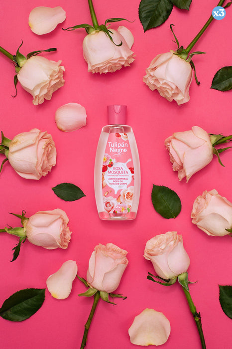 Pack 3x - Huile Corporelle Tulipe Noire Rose Musquée 200 ml - Tulipan Negro - 2