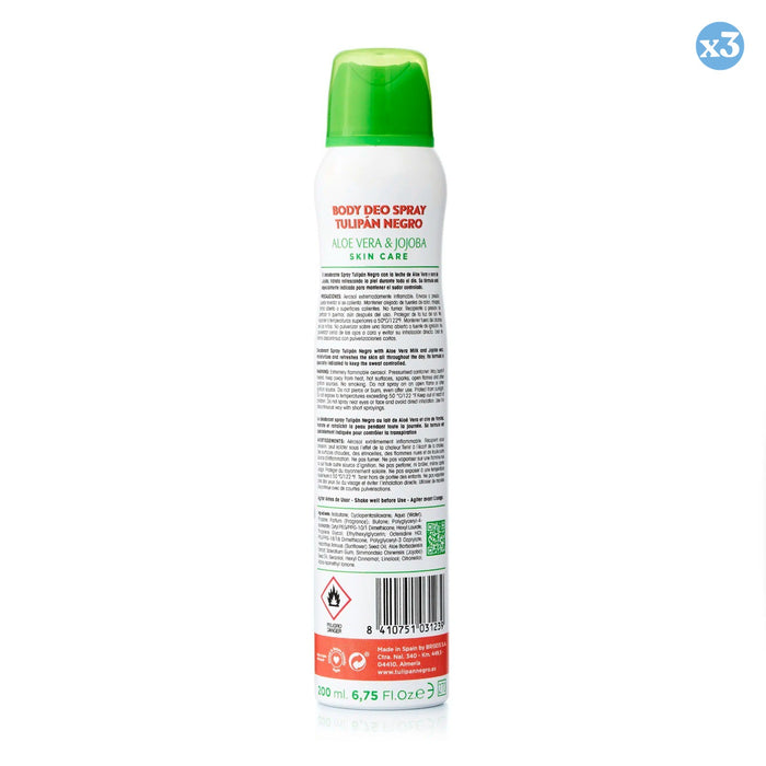 Pack 3x - SPRAY DEO ALOE ET JOJOBA 200 ml. - Tulipan Negro - 2