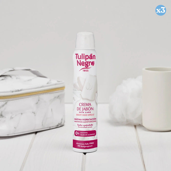 Pack 3x - SPRAY DEO CREME DE SAVON 200ML - Tulipan Negro - 3