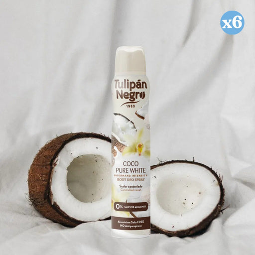 Pack 6x - VAPORISATEUR DE CORPS DEO TN COCO PURE WHITE200 ML - Tulipan Negro - 2
