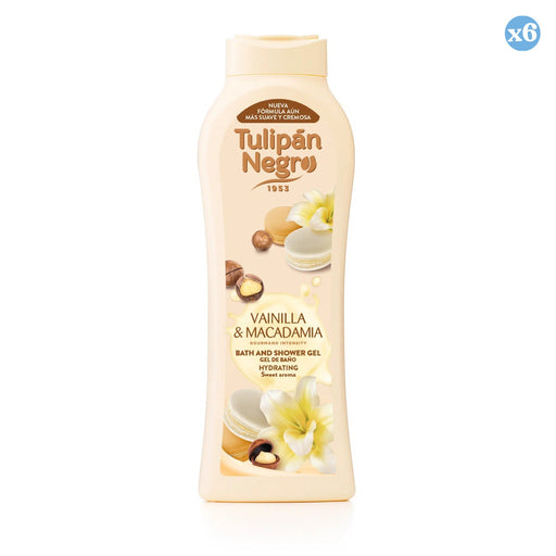 Lot de 6 - GEL TULIPAN NEGRO VANILLE ET MACADAMIA 650 ML - Tulipan Negro - 1