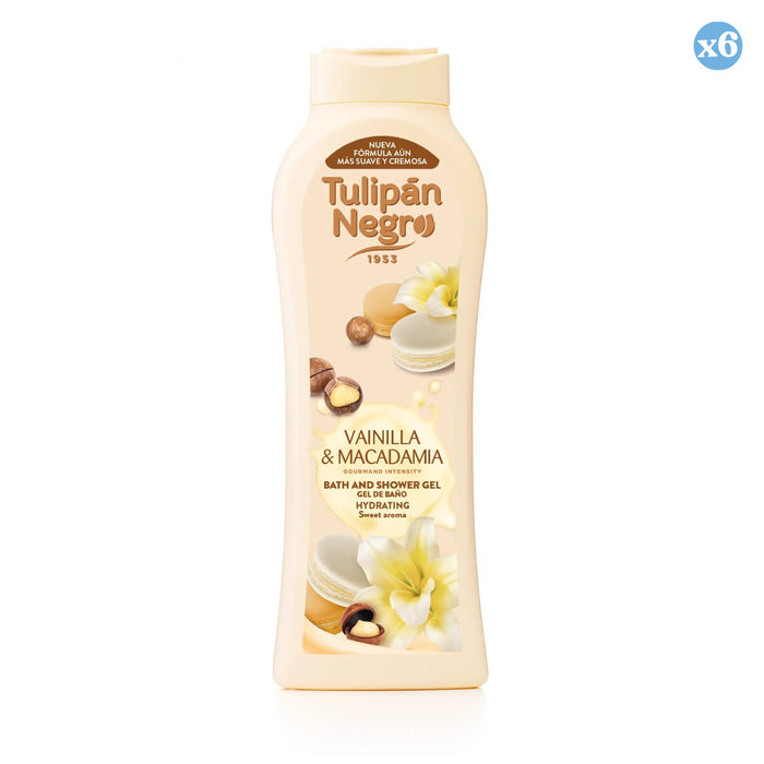 Lot de 6 - GEL TULIPAN NEGRO VANILLE ET MACADAMIA 650 ML - Tulipan Negro - 1