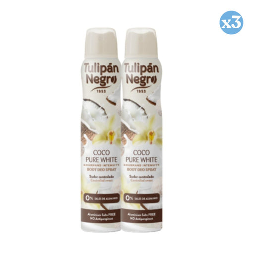 Lot de 3 - Spray déodorant corporel Coco Pure white en pack économique - Tulipan Negro - 1