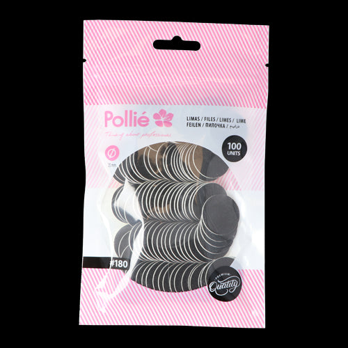 Ensemble de lime polisseuse ronde pour pédicure 25mm - Pollié - 1