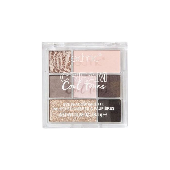 Technic Cosmetics - Paleta de Sombras Cream Cool Tones - 7 tonos - Paleta compacta - Technic Cosmetics - 1