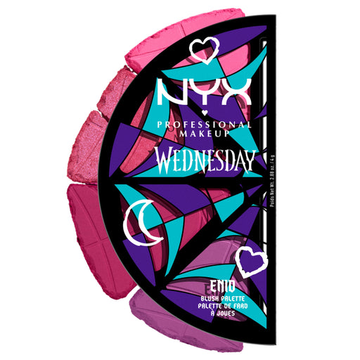 Wednesday Stained Glass Blush Paleta - 4 tonos - Nyx - 1