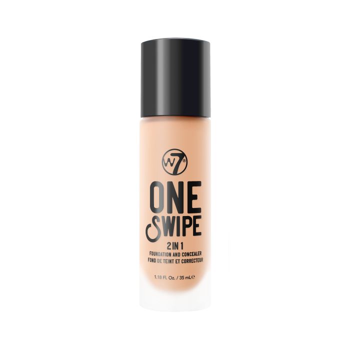 Base Maquillage et Correcteur 2en1 One Swipe 35 ml - W7 : Natural Beige - 1