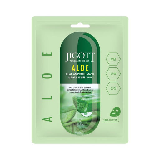 Masque facial à l'aloé vera Aloe Real Ampoule 27 ml - Jigott - 1