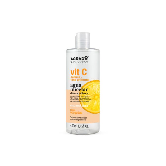 Eau Micellaire Démaquillante Vitamine C 400ml - Agrado - 1