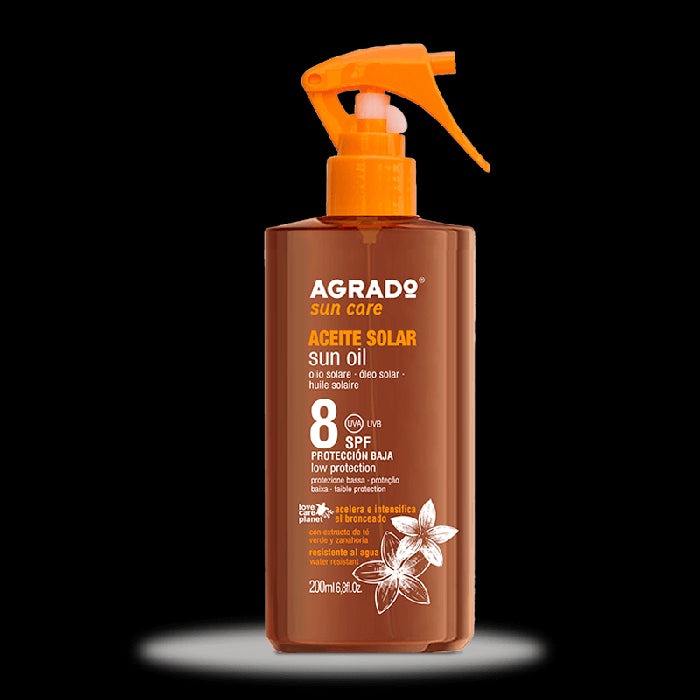 Huile Solaire Spf8 200 ml - Agrado - 1